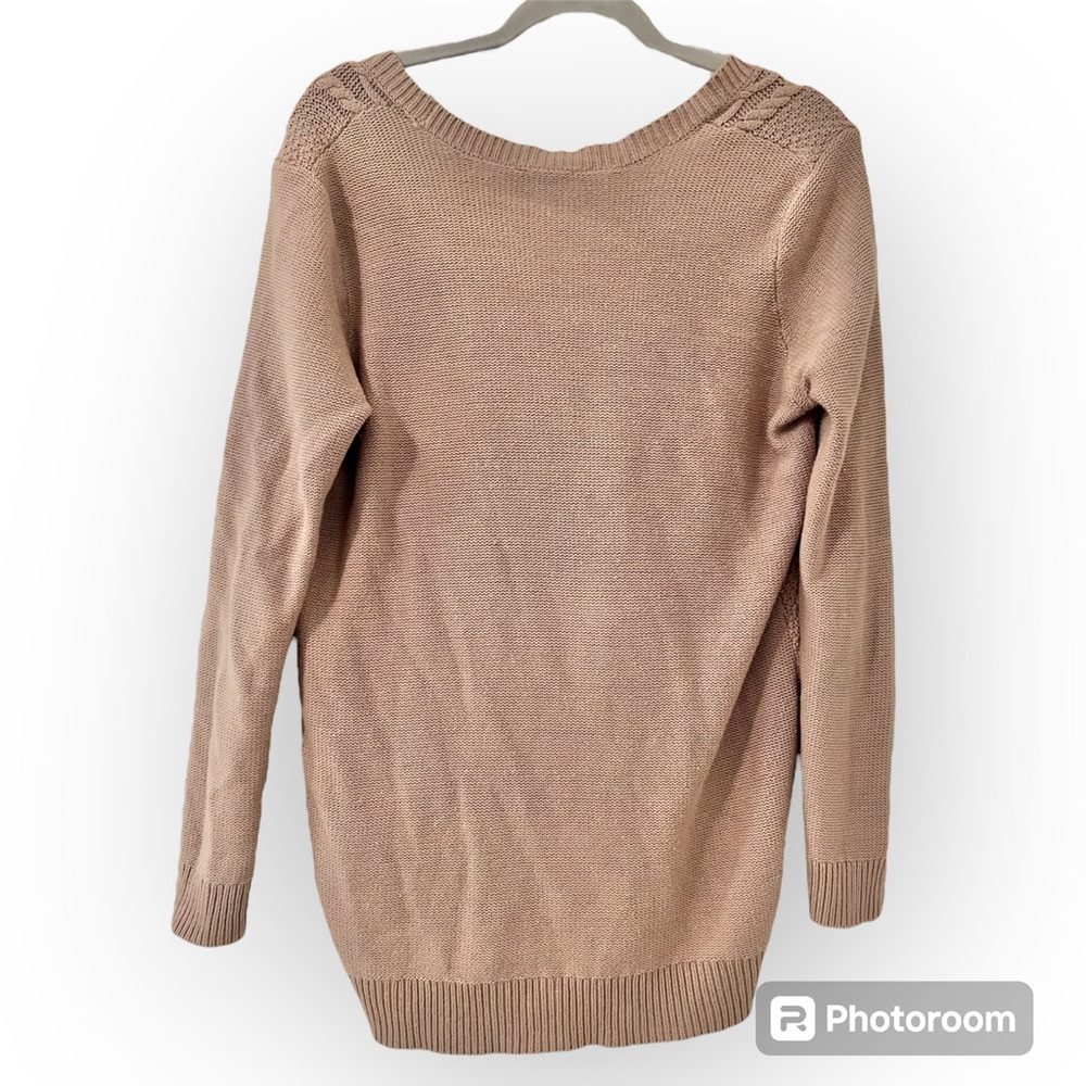 American Eagle Outfitters Tan  Cable Knit Cardigan - Picture 2 of 3